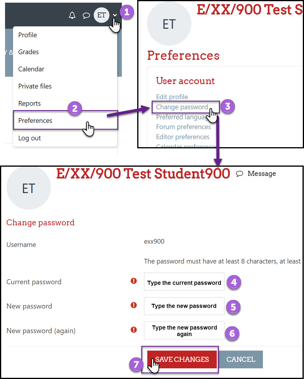 Change the PW